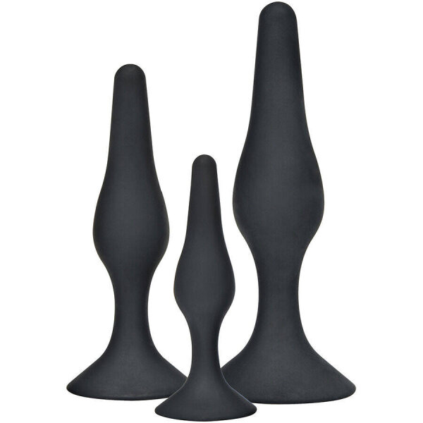 imagen TOYJOY - ANAL PLAY CURVY COMPANIONS PLUG ANAL 3 PIEZAS NEGRO