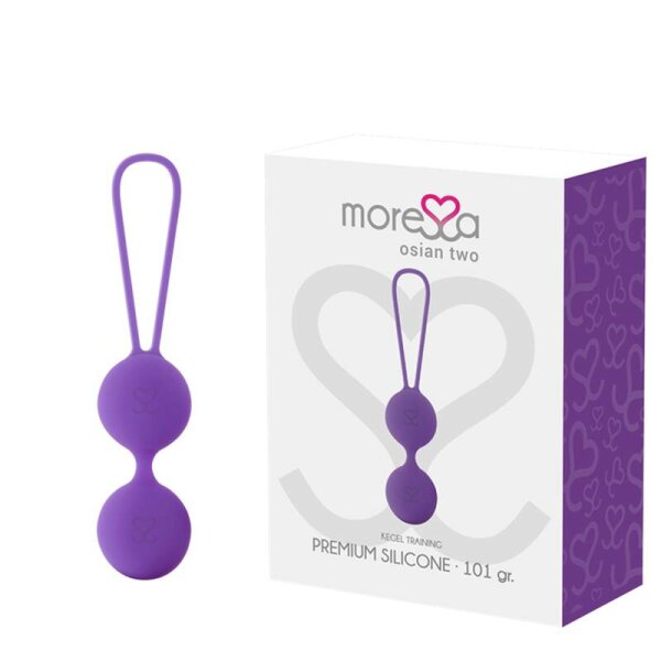 imagen MORESSA - OSIAN TWO ENTRENAMIENTO SUELO PELVICO 101gr PREMIUM SILICONA LILA