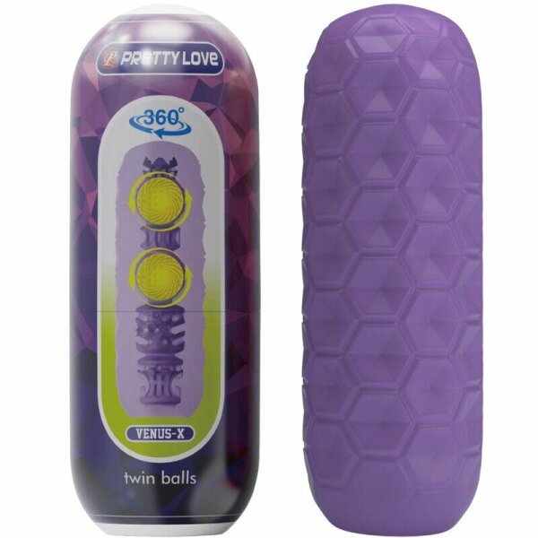 imagen PRETTY LOVE - TWIN BALLS MASTURBADOR MASCULINO MORADO