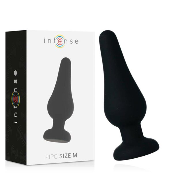 imagen INTENSE - ANAL PLUG PIPO M SILICONE NEGRO 11 CM