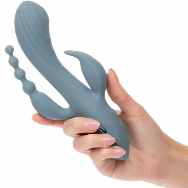 imagen CALEXOTICS - VIBRADOR TRIPLE ÉXTASIS GRIS